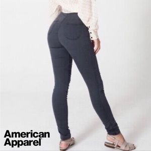 American Apparel Easy Jean, High Waisted, Gray, Small